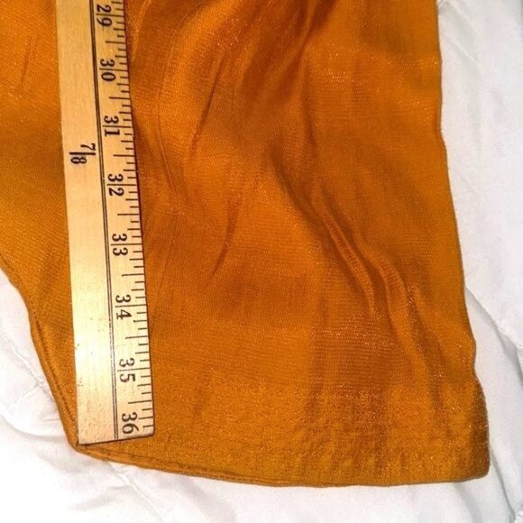 Harem Style Orange Boho Pants Shimmering Fabric Womens - Picture 7 of 7